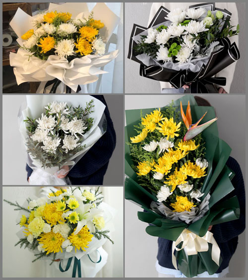 贵州六盘水盘县竹海镇肖家湾村白事花束代送